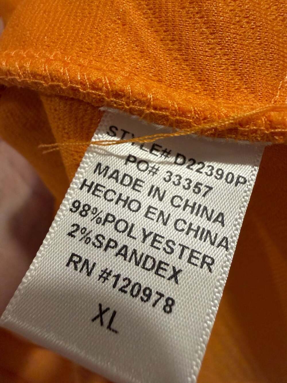 NWT Entro Boutique Orange Textured Shift Dress w/ Pocket Sz XL - Picture 5 of 5